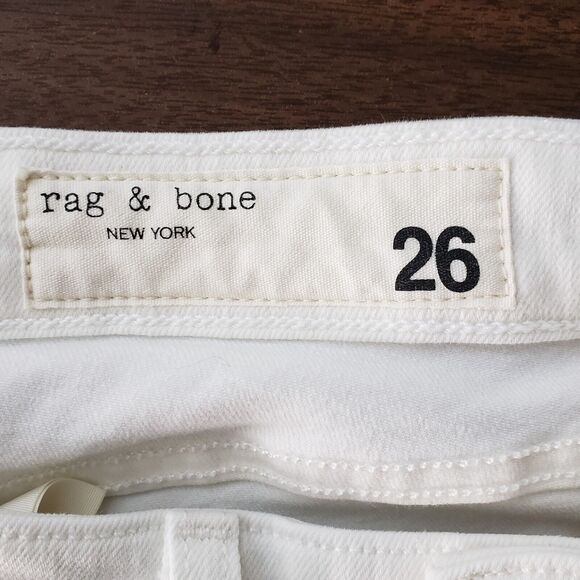 Rag and Bone Skinny Jeans Women 28 White Stretch High Rise Minimalist - Picture 9 of 11